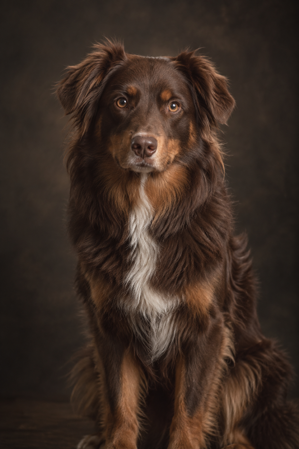 Luna, dunkelbrauner Australian Shepherd